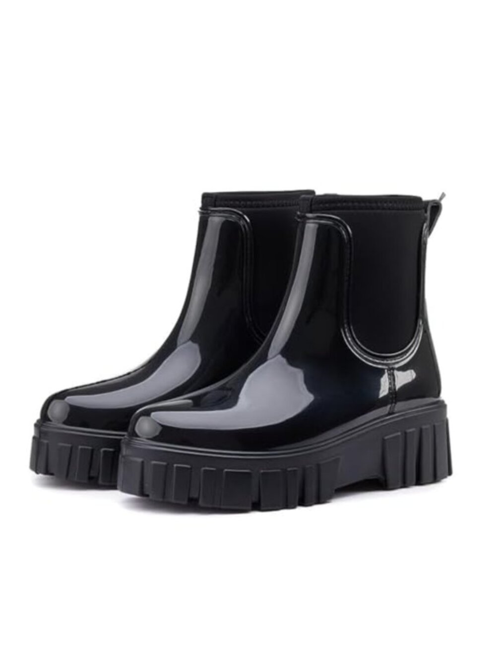 Waterproof Platform Rubber Chelsea Rain Boots Comfortable Ankle Garden Work